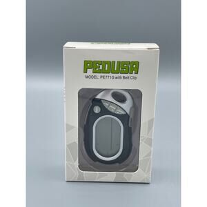 PEDUSA Pedometer - Model PE771G with Belt Clip - Black - NEW